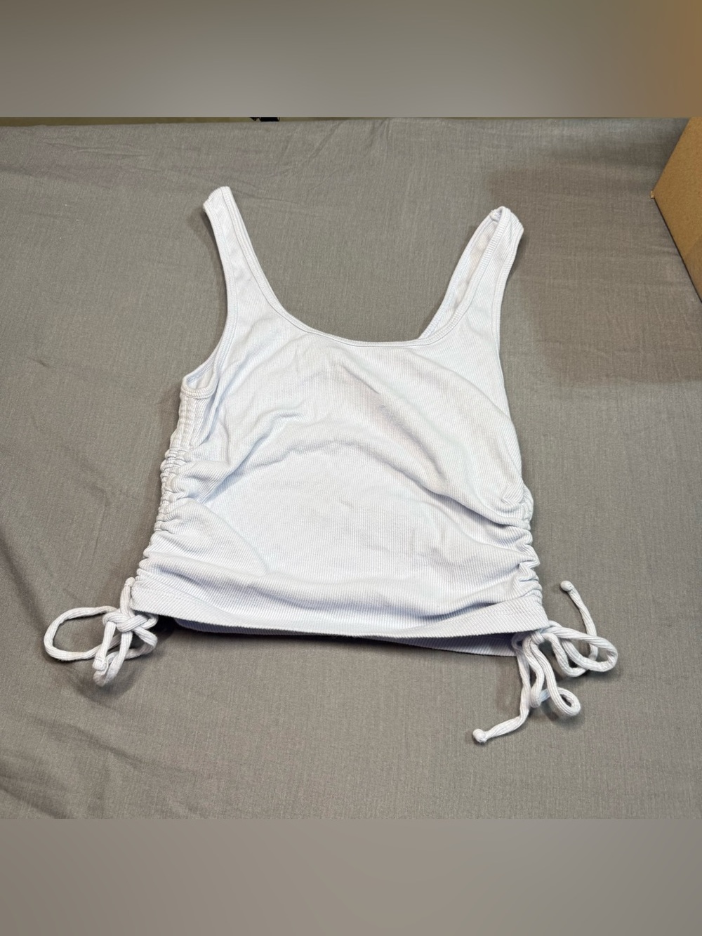 Hollister Light Blue Ribbed Crop Tank with Side Ties
